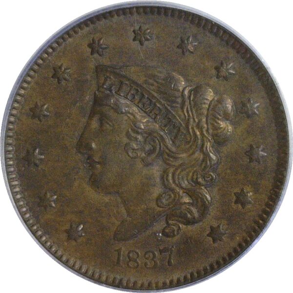 1837 Large Cent. -  PCGS AU-58 - Image 2