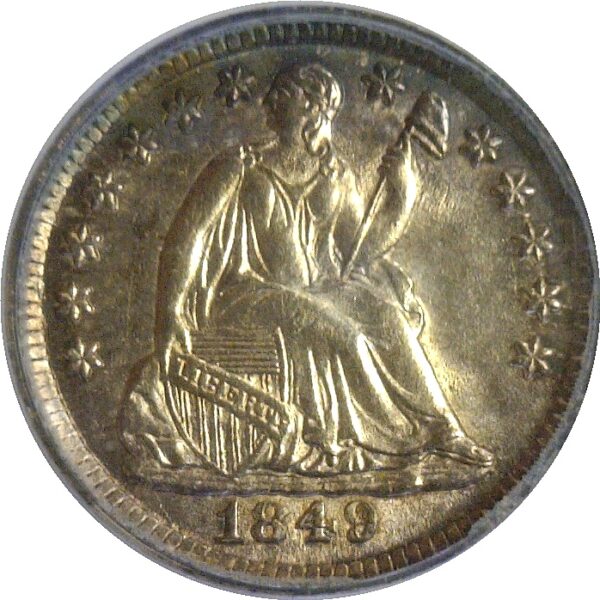 1849/6 Seated Liberty Half Dime. -  PCGS MS-63 - Image 2