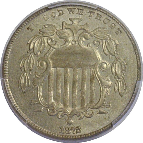 1872 Shield Nickel. -  PCGS AU-58 - Image 2