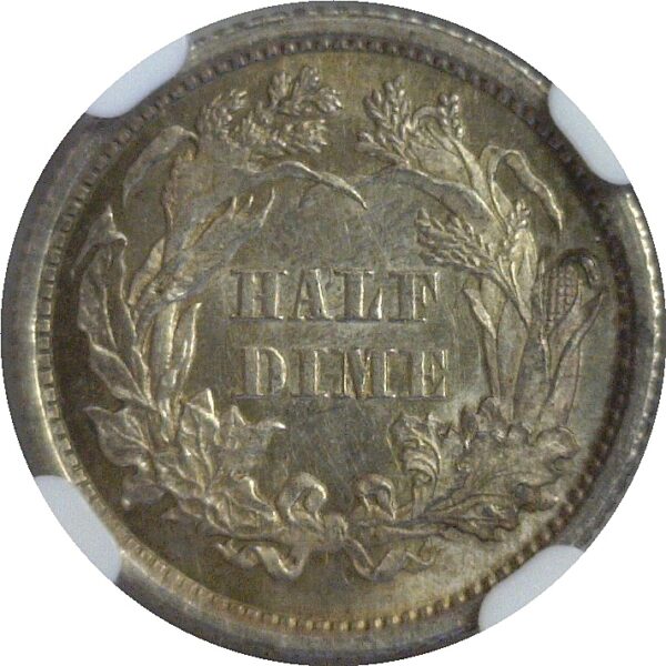 1868 Seated Liberty Half Dime -   NGC MS-61 - Image 3