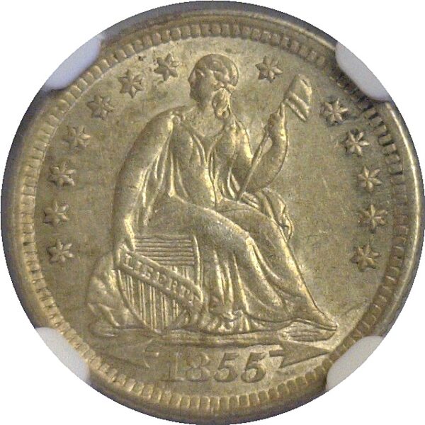 1855-O Seated Liberty Half Dime  -  NGC MS-61 - Image 2