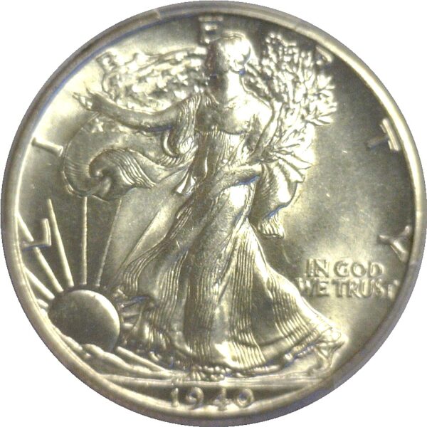 1940 Walking Liberty Half Dollar  -  PCGS MS-64 - Image 2