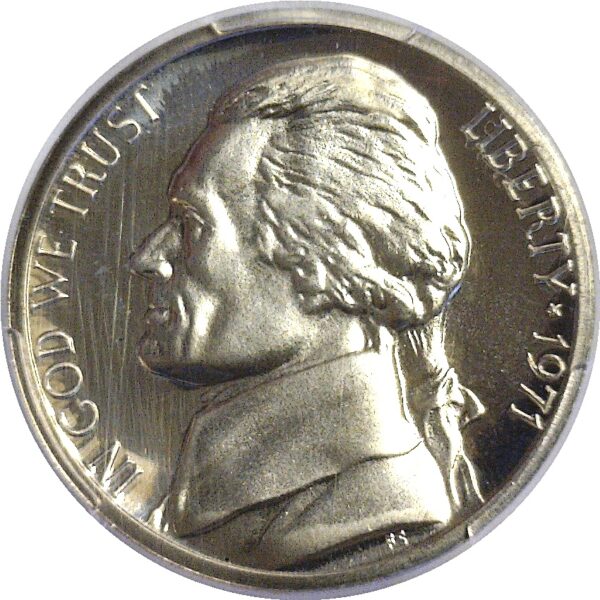 1971 No S.  Jefferson Nickel  -  PCGS PR-68 CAM - Image 2