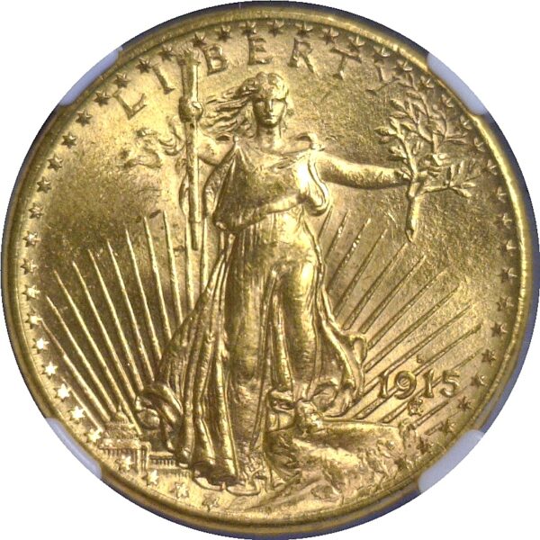 1915-S $20 St. Gaudens  -  NGC MS-64  CAC - Image 2