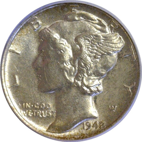 1942/1 Mercury Dime  -  PCGS AU-55 - Image 2