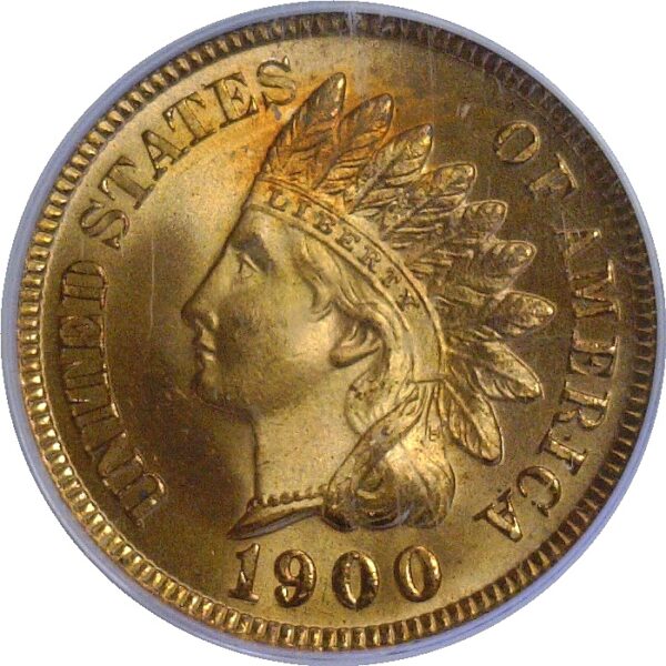 1900 Indian Head Cent  -  PCGS MS-66 RD - Image 2