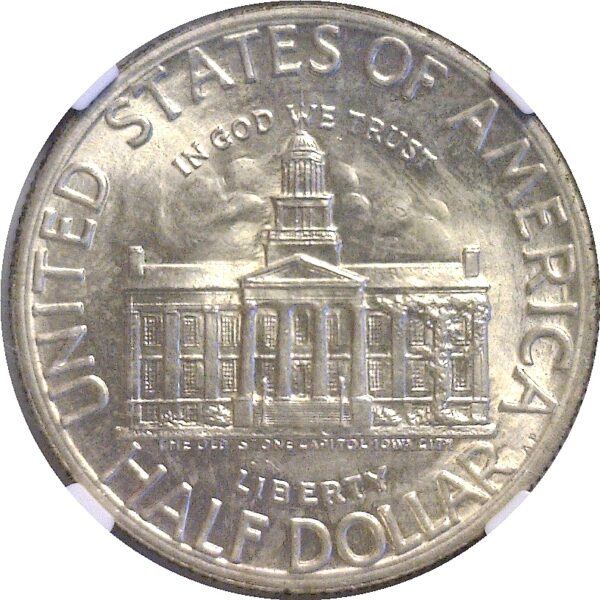 1946 Iowa Commemorative Half Dollar  -  NGC MS-66 - Image 3