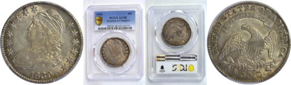 1830 Bust Half Dollar -   PCGS AU-58