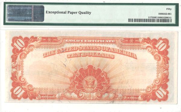 1922 $10 Gold Certificate Fr-1173 PMG AU-50 EPQ - Image 3