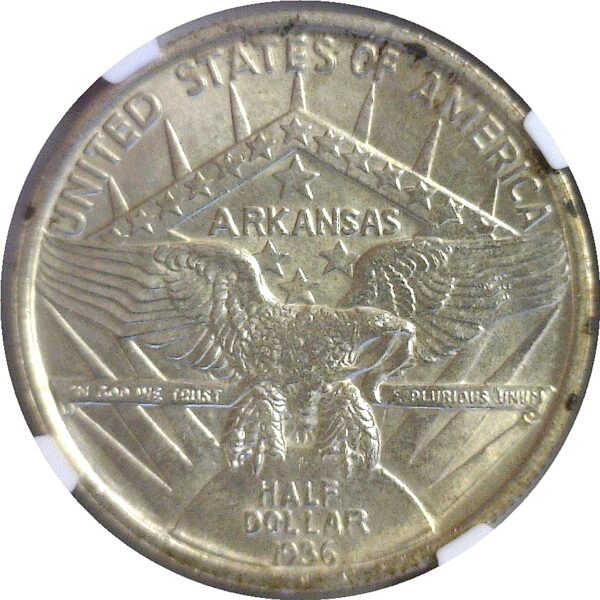 1936 Arkansas Commemorative Half Dollar. -  NGC MS-66 - Image 3