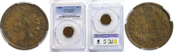 1864-L Indian Head Cent  -  PCGS XF-40