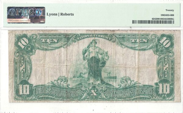 1902 $10 Nevada PMG-20 Elko Charter 7743 - Image 3