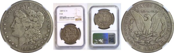 1889-CC Morgan Dollar. -  NGC F-12