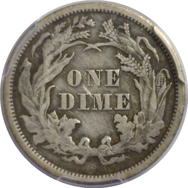 1865-S Seated Liberty Dime. -  PCGS VF-30 - Image 3