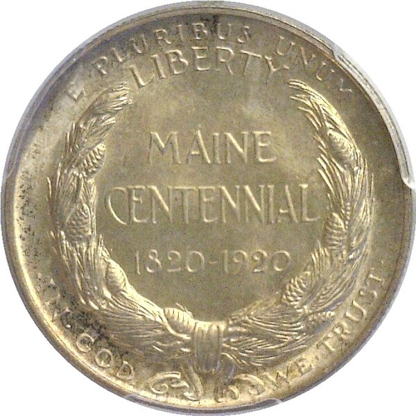 1920 Maine Commemorative Half Dollar  -  PCGS MS-64 - Image 3