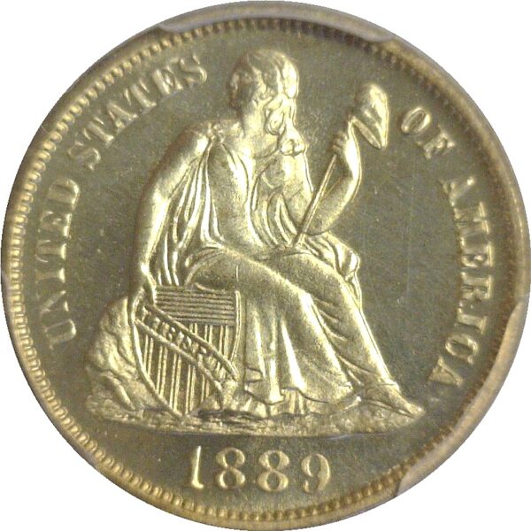 1889 Seated Liberty Dime  -  PCGS PR-66 - Image 2