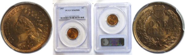 1907 Indian Head Cent  -  PCGS MS-65 RB