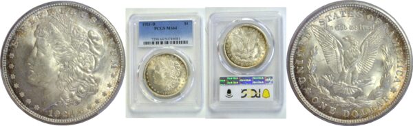 1921-D Morgan Dollar  -  PCGS MS-64