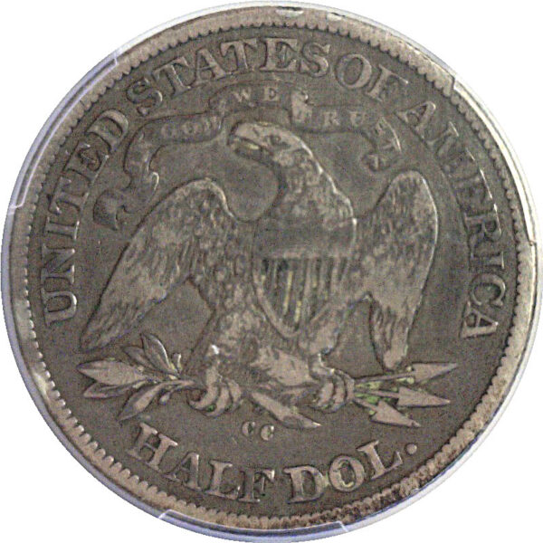 1878-CC Seated Liberty Half Dollar. -  PCGS F-12 - Image 3