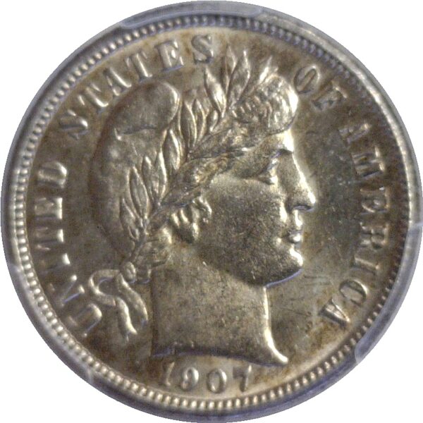 1907-O Barber Dime. -  PCGS MS-63 - Image 2