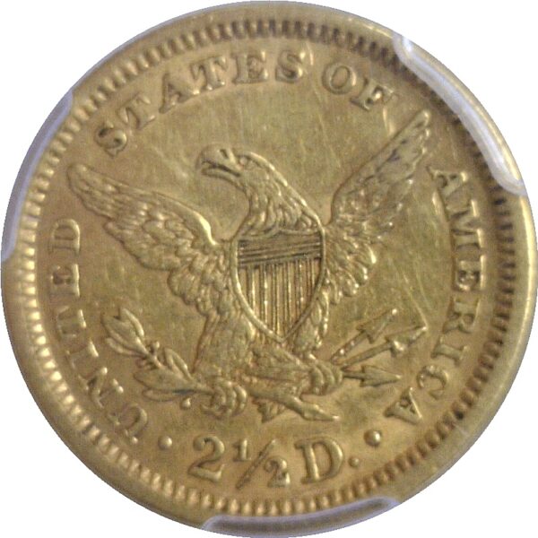 1861 $2 1/2 Liberty. -  PCGS AU-53 - Image 3