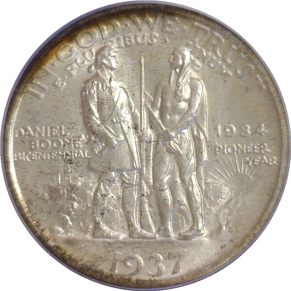 1937-S Boone Commemorative Half Dollar  -   PCGS MS-67  CAC - Image 3