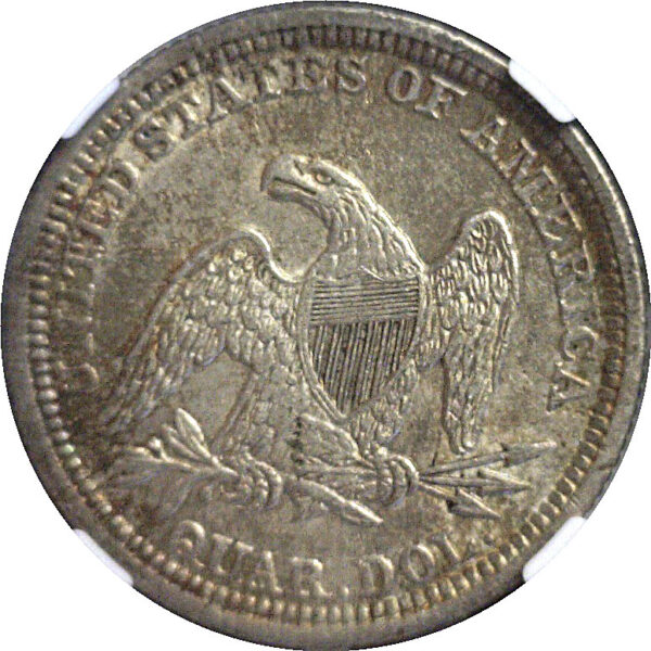 1854 Seated Liberty Quarter. -  NGC AU-55 - Image 3