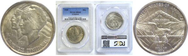 1938 Arkansas Commemorative Half Dollar. -  PCGS MS-66