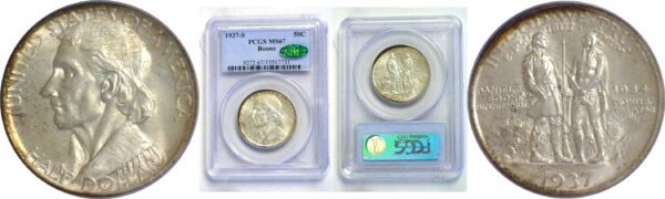 1937-S Boone Commemorative Half Dollar  -   PCGS MS-67  CAC
