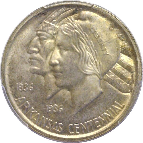 1935-S Arkansas Commemorative Half Dollar.  -  PCGS MS-66 - Image 2