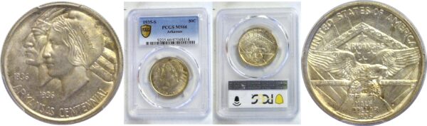 1935-S Arkansas Commemorative Half Dollar.  -  PCGS MS-66