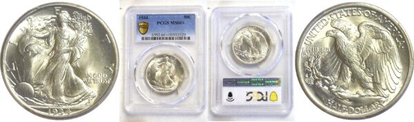 1934 Walking Liberty Half Dollar  -  PCGS MS-66+