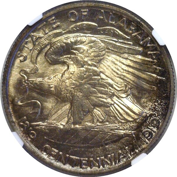 1921 Alabama 2x2.  Commemorative Half Dollar. -  NGC MS-66 - Image 3