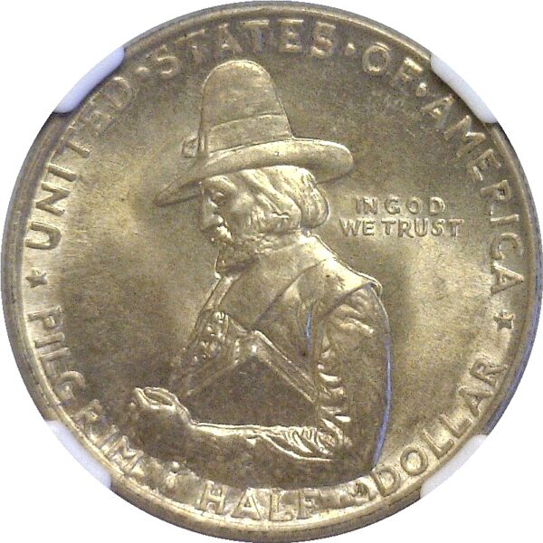 1920 Pilgrim Commemorative Half Dollar. -  NGC MS-66 - Image 2