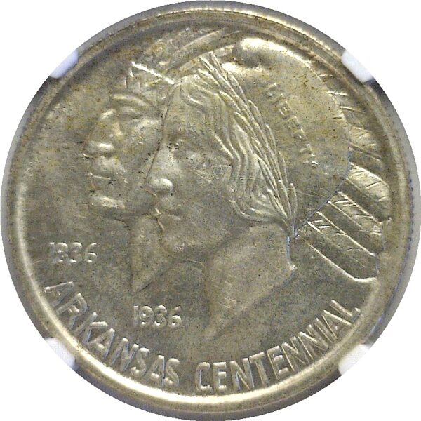 1938-S Arkansas Commemorative Half Dollar. -  NGC MS-66 - Image 2