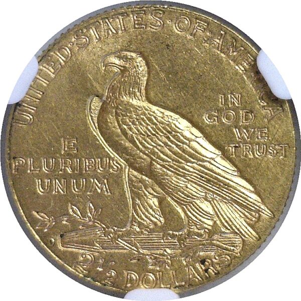 1911-D $2 1/2 Indian  -  NGC MS-62 - Image 3