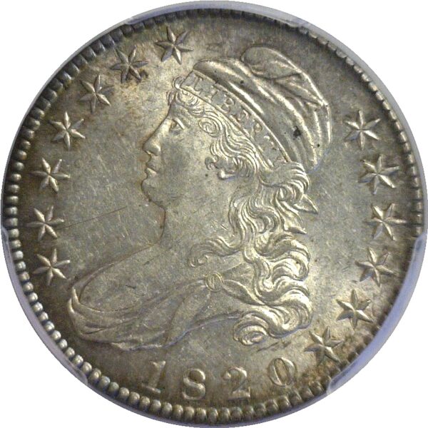 1820 Bust Half Dollar  -  PCGS AU-58 - Image 2