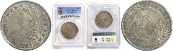 1823 Bust Half Dollar  -  PCGS AU-55