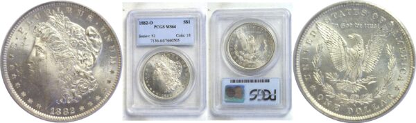 1882-O Morgan Dollar  -  PCGS MS-64