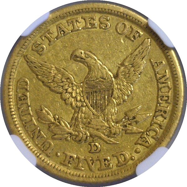 1845-D $5 Liberty  -  NGC XF-45 - Image 3