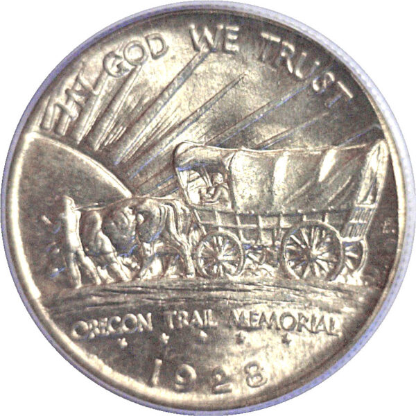 1928 Oregon Trail Commemorative Half Dollar  -  PCGS MS-67 - Image 3
