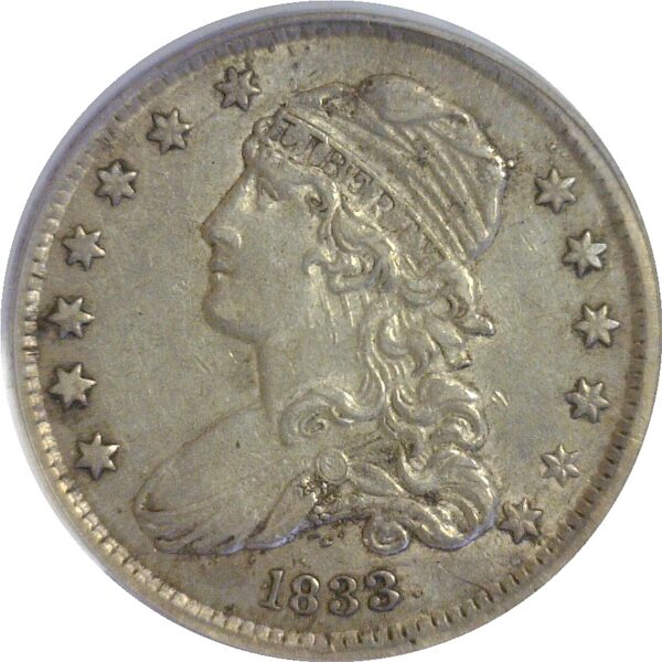 1833 Bust Quarter  -  PCGS AU-50 - Image 2