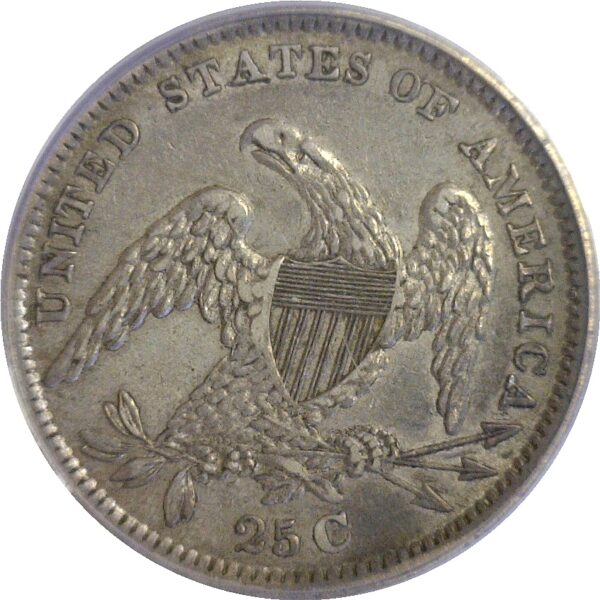 1833 Bust Quarter  -  PCGS AU-50 - Image 3