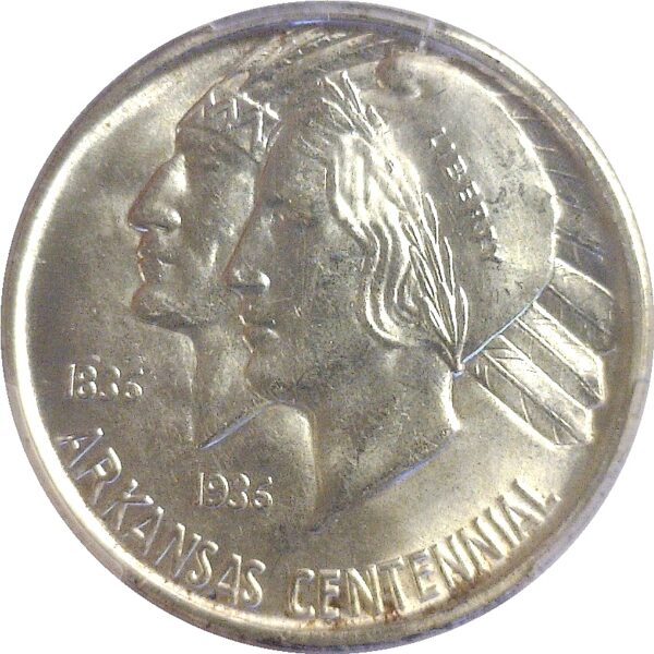 1937-D Arkansas Commemorative Half Dollar  -  PCGS MS-64 - Image 2