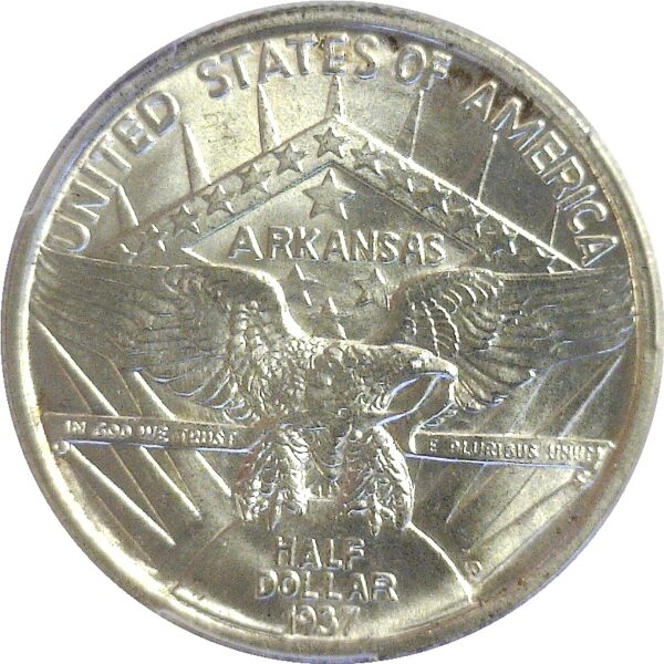 1937-D Arkansas Commemorative Half Dollar  -  PCGS MS-64 - Image 3