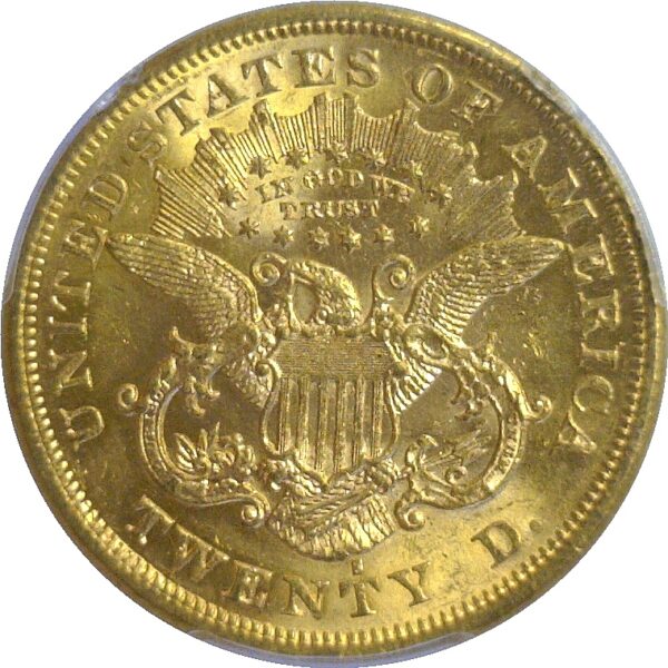 1876-S $20 Liberty  -  PCGS MS-61 - Image 3