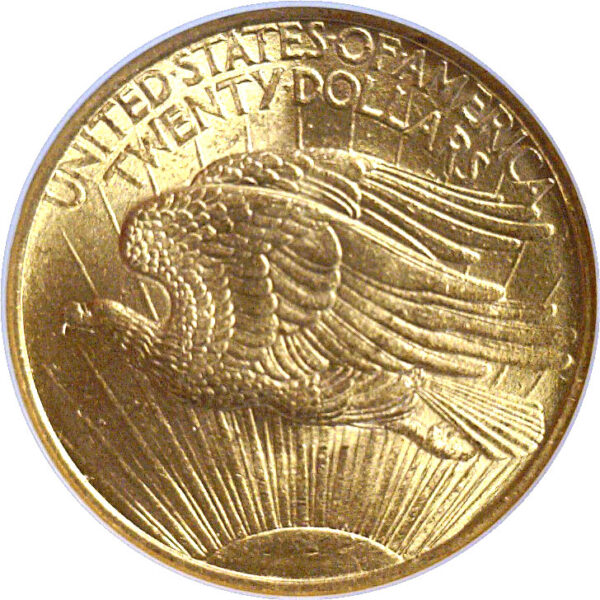 1908 No Motto. $20 St. Gaudens  -  NGC MS-63 - Image 3