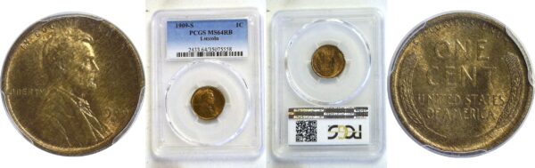 1909-S Lincoln Cent  -  PCGS MS-64 RB
