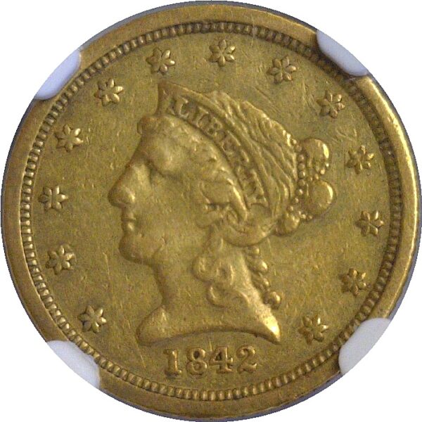 1842-D $2 1/2 Liberty  -  NGC XF-40 - Image 2