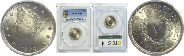 1894 Liberty Nickel  -  PCGS MS-66